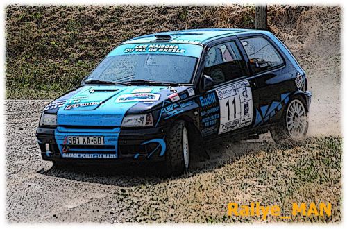 La clio version bande dessinée (rallye-man)