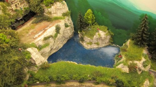 coulage de l'eau dans la courbe