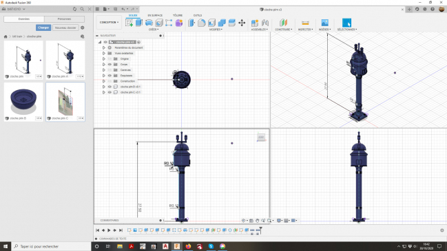 conception d'une cloche d'annonce plm