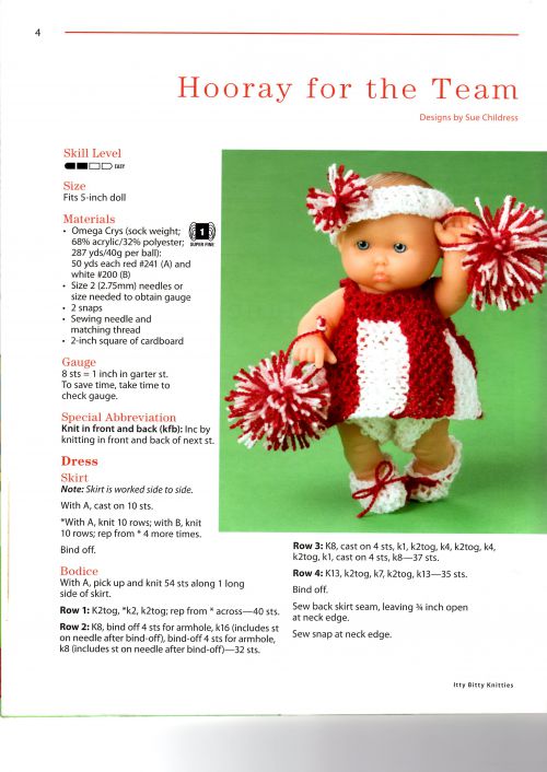 Explications en anglais pour tenue Itty Bitty spéciale Pompom Girl