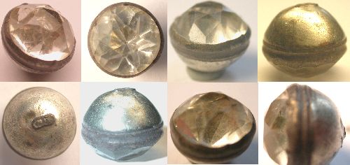 Bouton avec pierre en zirconium