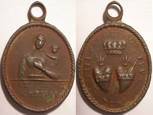 Médaille vierge et l'enfant.