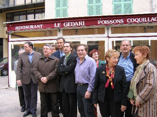 De gauche à droite : S.LAGAYE, P.VITTEL (Député du Var), M.FOSSARD, D.BAVIERA, F.RAMBERT