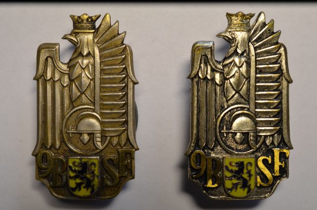 Insignes de poitrine du 9ème bataillon de chasseurs