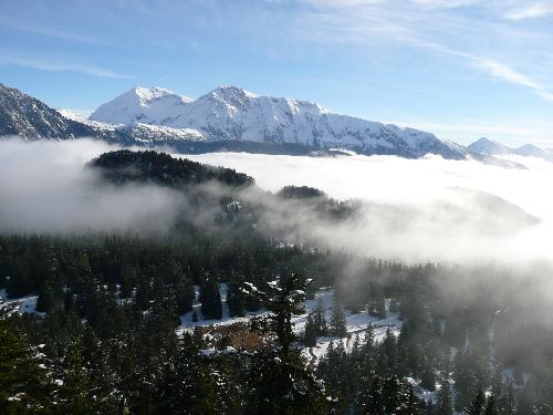 vu des Lacs Achard, à Chamrousse.