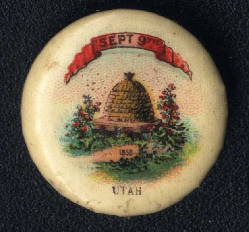 Rare badge commémoratif d'Utah de 1896 - rare badge of Utah - 1896