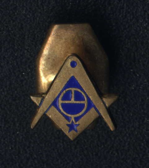 Bouton de manchette de la LUF - Masonic cufflink 1970