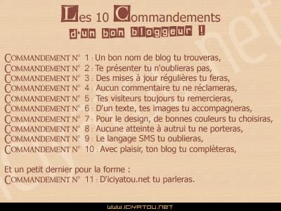 les 10 commandements...