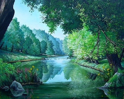 Rivière en été (81x65) 2005