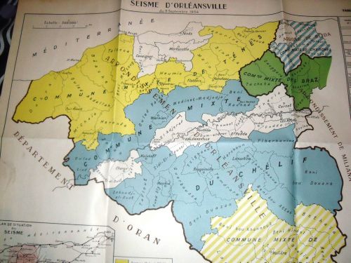 CARTE DU SÉISME DE 1954