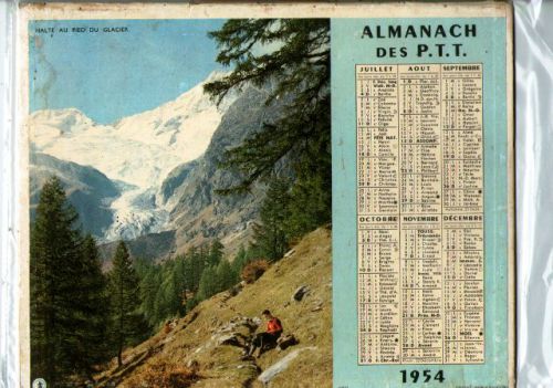 ALMANACH DES PTT.-1954.