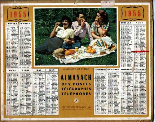 ALMANACH DES PTT-1955