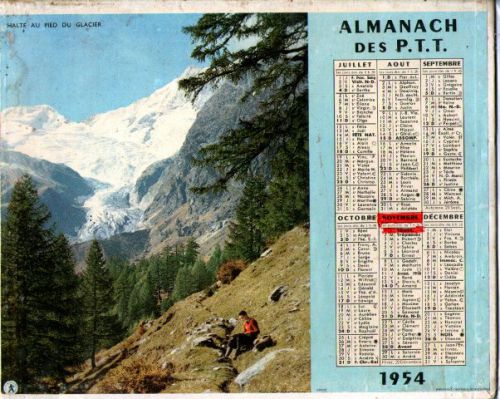 ALMANACH DES PTT-1954