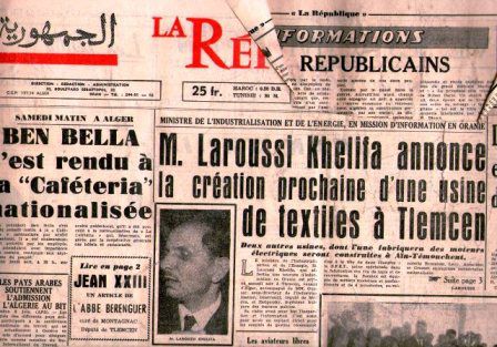 LA REPUBLIQUE -QUOTIDIEN ORANAIS- JUIN 1963
