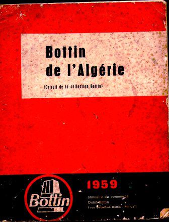 Bottin de l'Algérie 1959