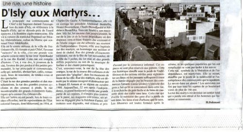 D'Isly aux Martyrs....