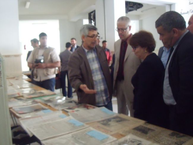 Journée internationale de la liberté d'expression du 02 au 03/2016.Exposition organisée à l'université Hassiba Benbouali  au sein du departement sciences humaines et sociales de Ouled Fares -Chlef