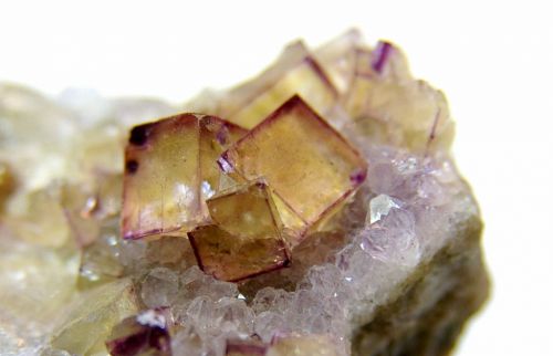 CA 04 - Améthyste et Fluorite, Highway 17, Roadcut, Rossport, Ontario, Canada  50 mm x 33 mm