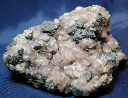 GB 54 - Galène sur Fluorite, Mine Grove Rake, Rookhope, Weardale, Comté de Durham, Angleterre,