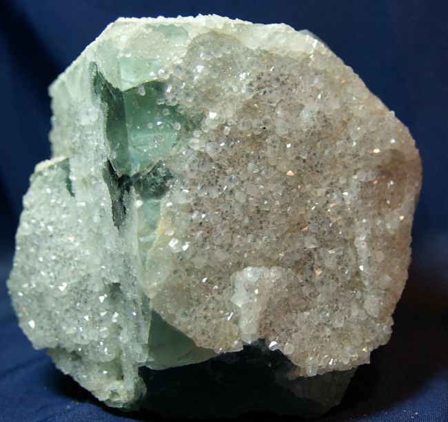 MS 04 - Quartz sur Fluorite,, Mine de Marsanges , Langeac, Haute-Loire (filon n°2 niv.734),