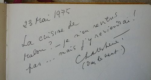 Autographe original Charles Trenet à Gruissan