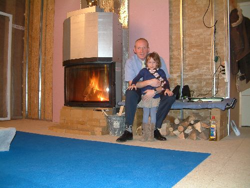 Ma Pepette et son Papa près du feu