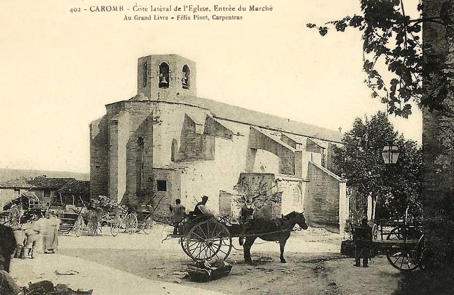 CP caromb_eglise caleche retouchee.jpg