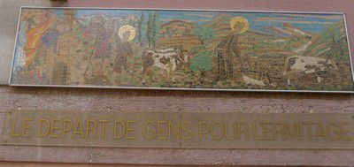 Départ de Gens pour l'hermitage à Monteux