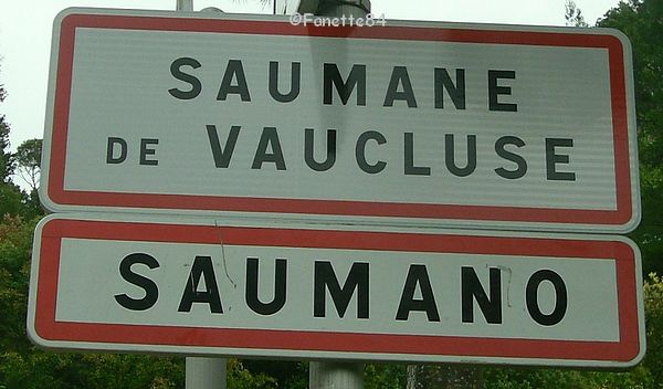Panneau de Saumane en Provençal