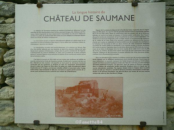 Explication du Château à Saumane