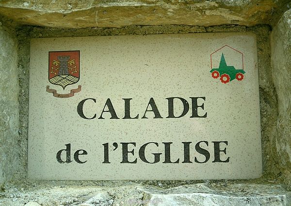 Plaque rue en calade à Séguret