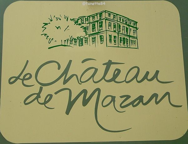 Plaque du château de Mazan