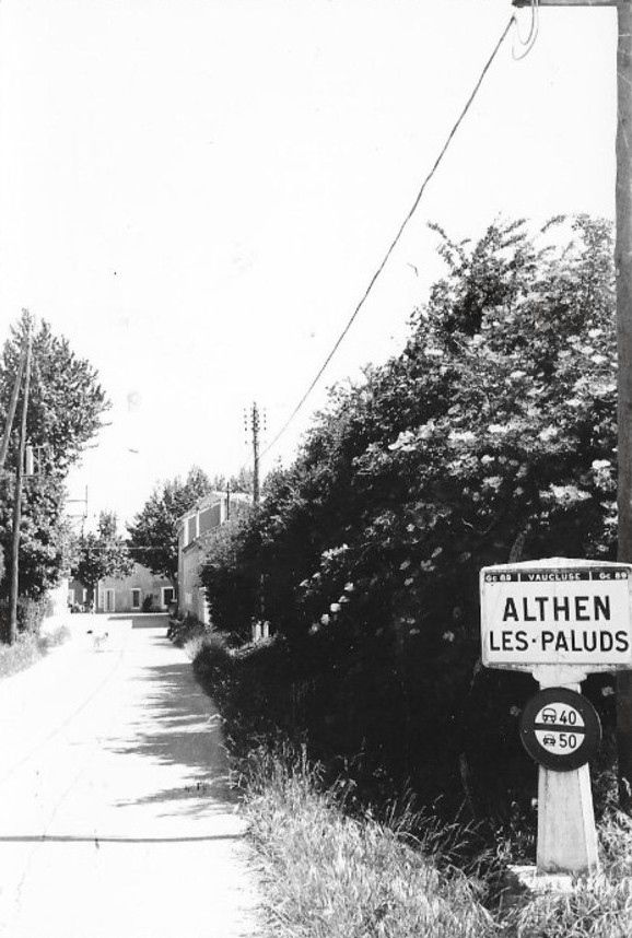 Panneau de la ville d'Althen les Paluds