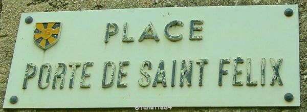 Plaque de rue, Porte de Saint Félix à Malemort Du Comtat
