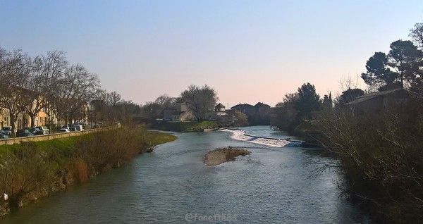 Confluence de la Sorgue et l'Ouvèze à Bédarrides