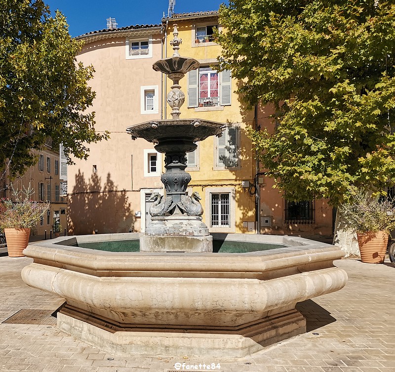 Fontaine aux cygnes, place Carnot à Apt
