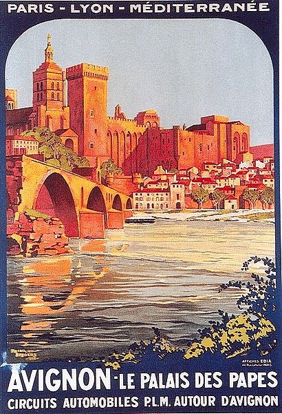 Affiche de la ville d'Avignon