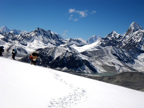 Après le West col, en descendant sur Panch Pokhari...