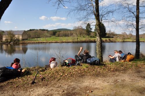 Fin du séjour : petite pause au bord de l'Etang du Peuch