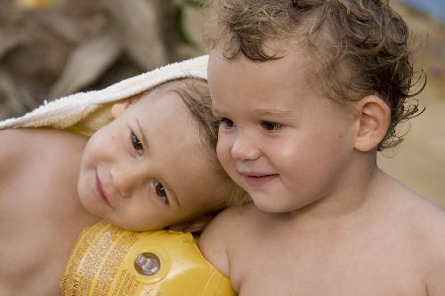 Petit calin avec Evan