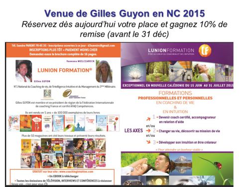 venue de Gilles Guyon en NC  de Lunion Formation en 2015