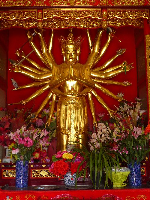 Guanyin, Bouddha de compassion ou Avalokiteshvara, Yuan Tong Si, Kunming, Yunnan, 29 janvier