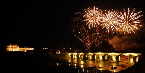 vue sur le pont illuminé