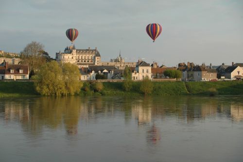 départ de mongolfières vu de la résidence