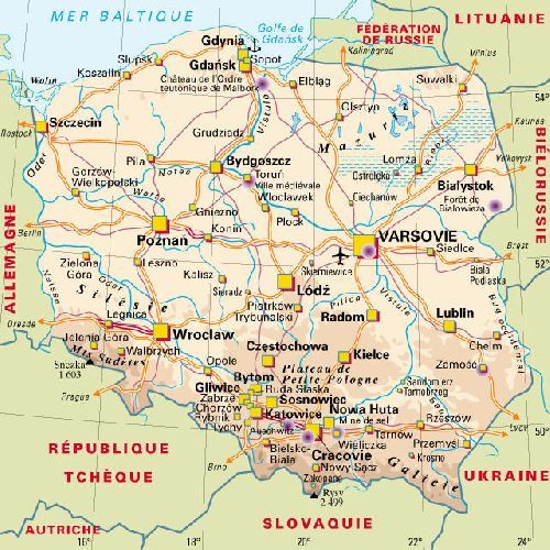 A map of Poland !! like that you can see where I went !! Une carte de Pologne pour que vous voyez où je suis allée !!! 