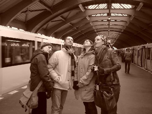 Amy, Davide, Kasia et Meredith ( du Canada) rencontrée dans le train