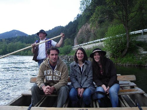 Gorges du Dunajec : Seb, Morgane et moi sur le radeau 