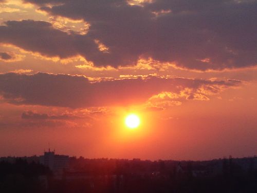 Sunset in Rzeszow , couher de soleil à Rzeszow 