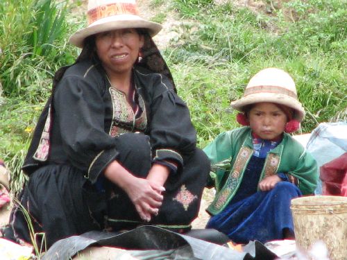 Habits typique de l atiplano bolivien