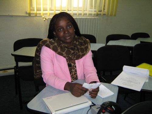 Doctorante camerounaise à l'Université Dunarea de Jos de Galati, Colloque de Mars 2009